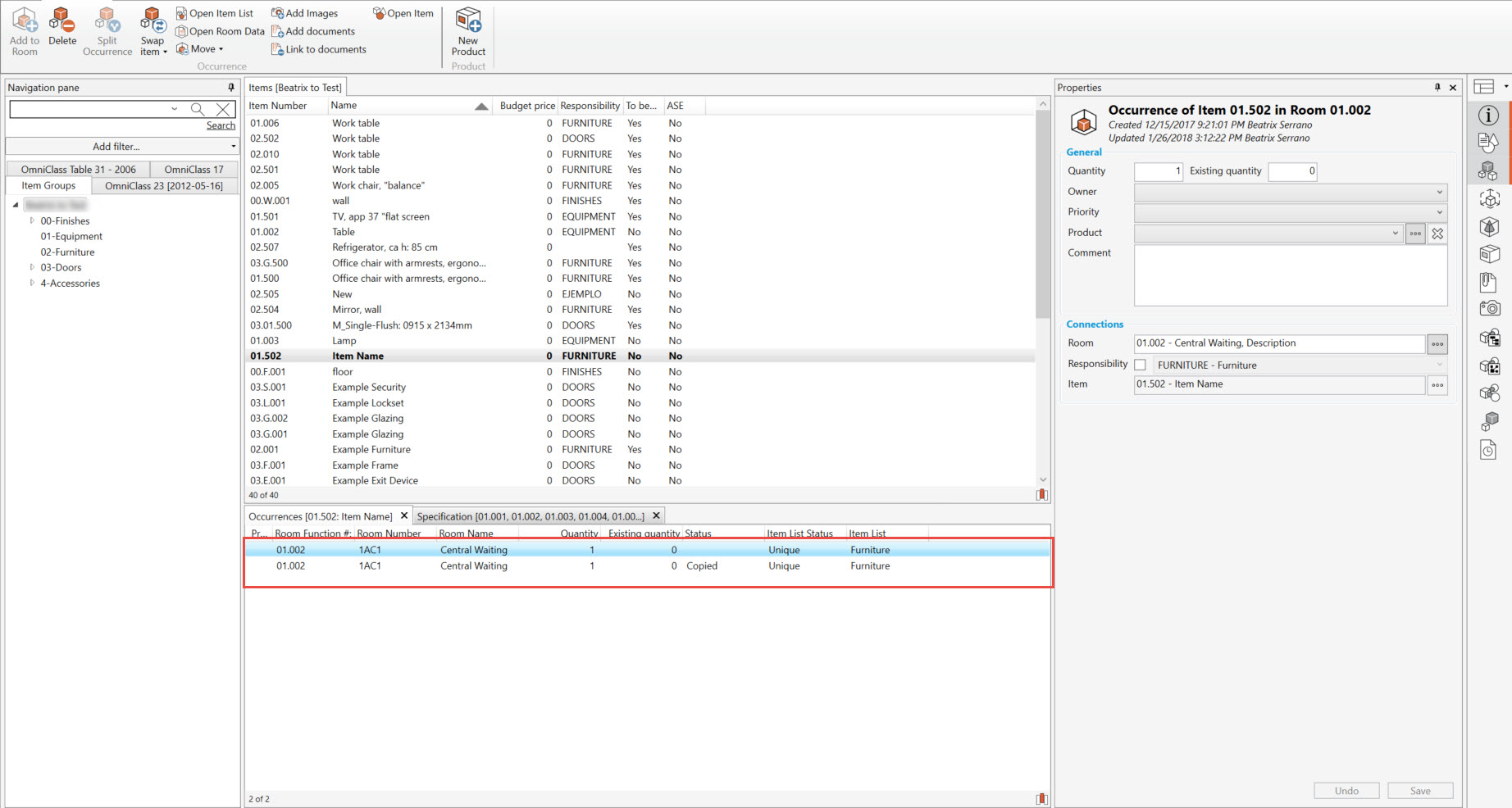 オカレンスの分割